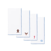 White Nazaré napkins with small christmas embroidery