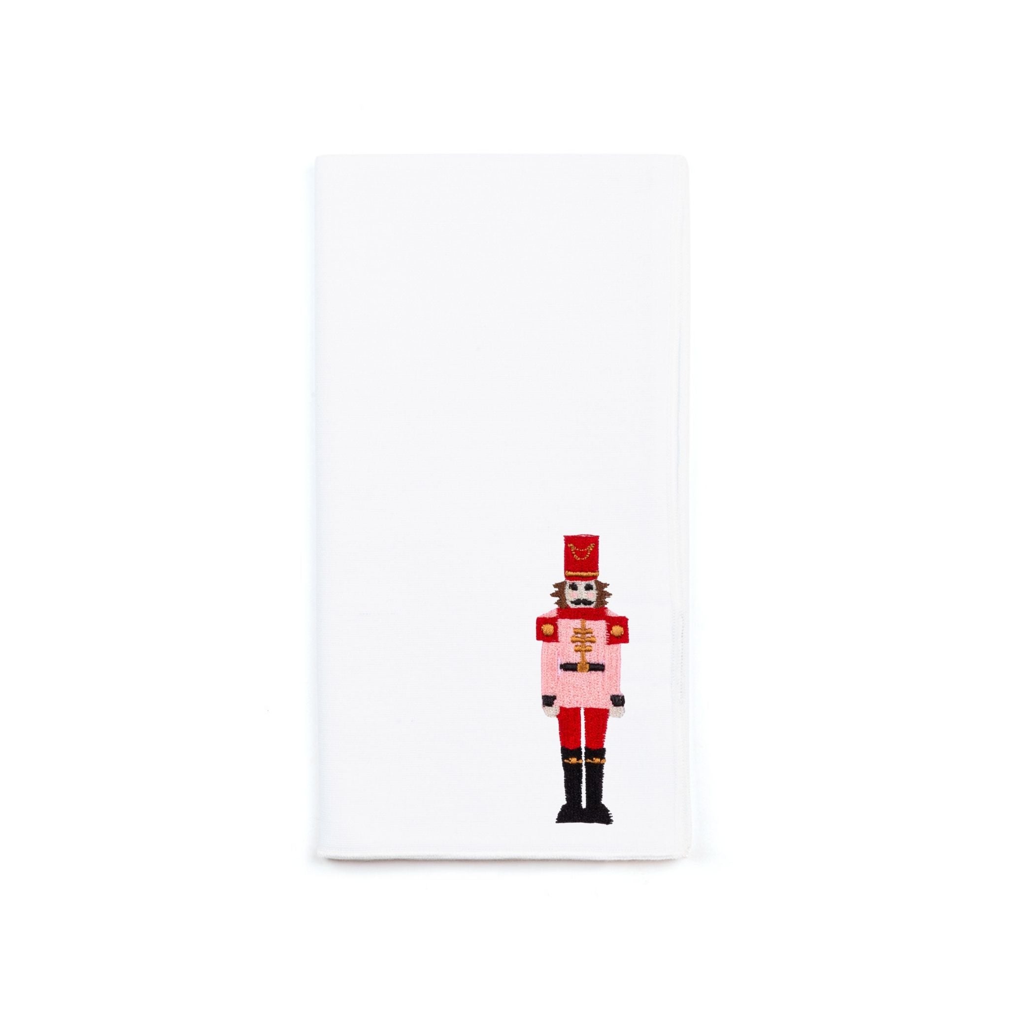 Servilletas blancas de Nazaré con bordado de cascanueces