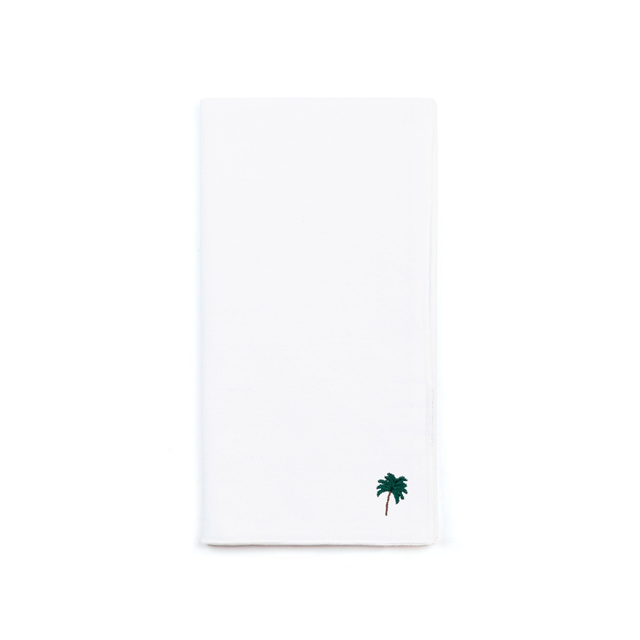 Serviettes de table Nazaré en blanc avec broderie d'été