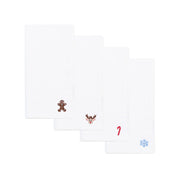 White Nazaré napkins with small christmas embroidery