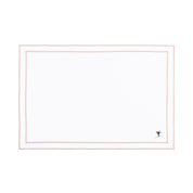 Linge de table Nazaré blanc, en coton, avec des sportifs rétro brodés