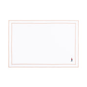 Linge de table Nazaré blanc, en coton, avec des sportifs rétro brodés