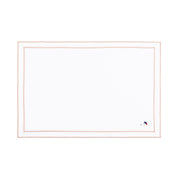 Linge de table Nazaré blanc, en coton, avec des sportifs rétro brodés