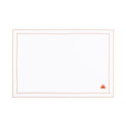 Linge de table Nazaré blanc, en coton, avec des motifs estivaux brodés