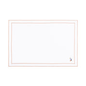 Linge de table Nazaré blanc, en coton, avec des motifs estivaux brodés