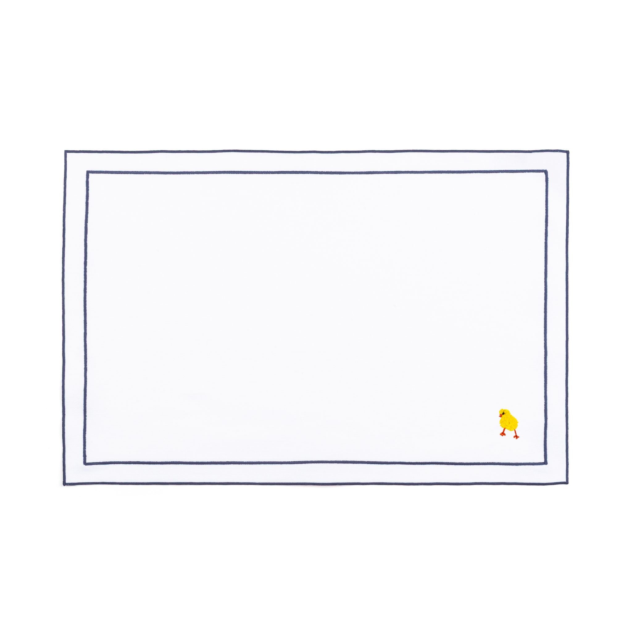 Mantelería Nazaré blanca, en algodón, con motivos de Pascua bordados