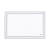 Linge de table Nazaré blanc, en coton, avec des sportifs rétro brodés