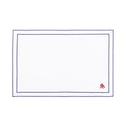 Linge de table Nazaré blanc, en coton, avec des motifs estivaux brodés