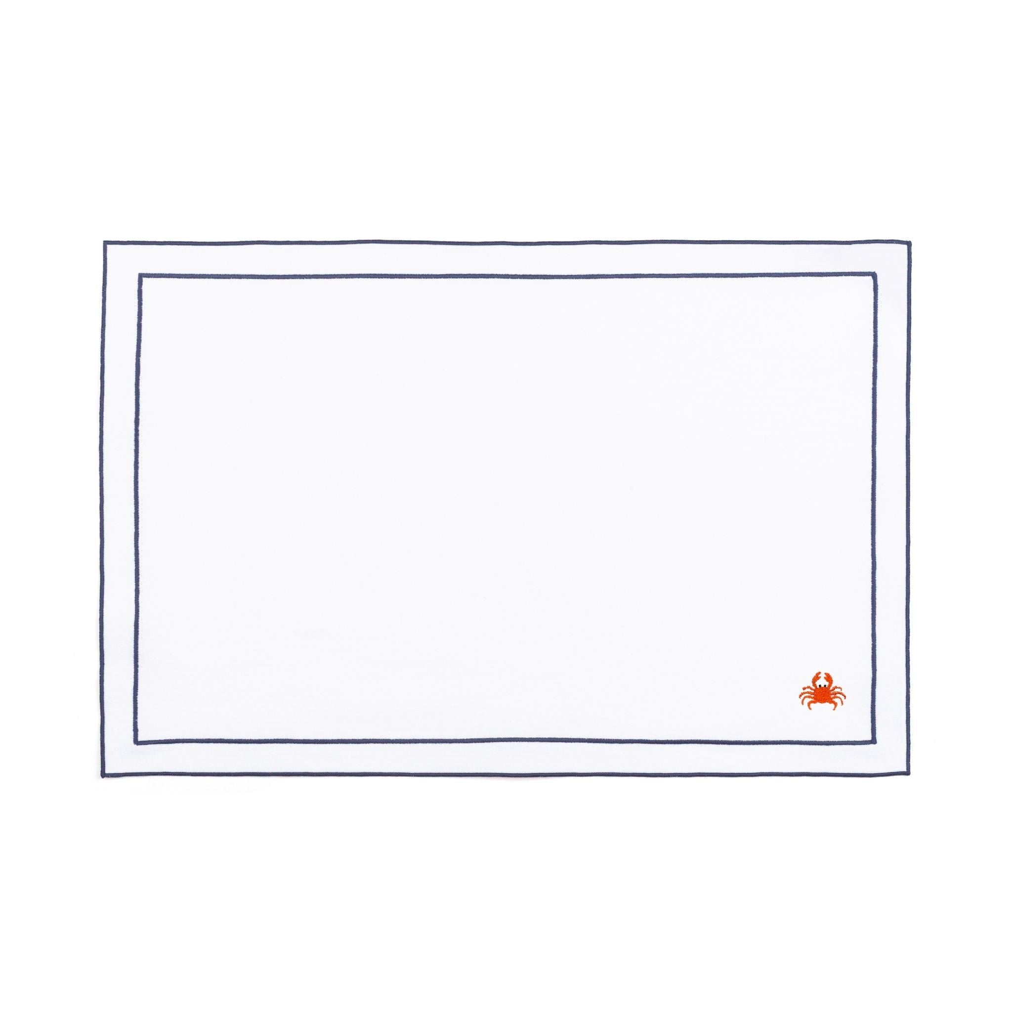 Linge de table Nazaré blanc, en coton, avec des motifs estivaux brodés