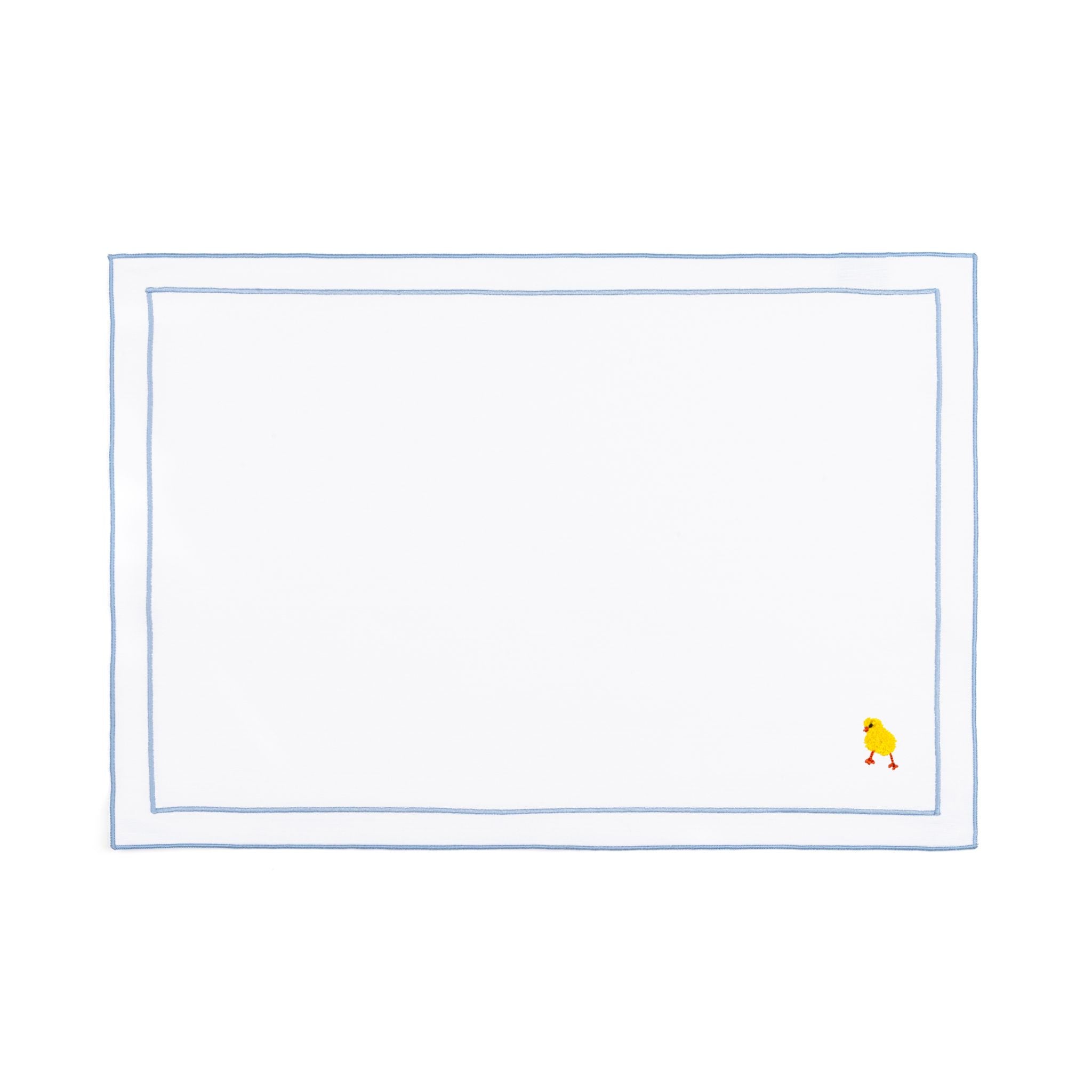 Mantelería Nazaré blanca, en algodón, con motivos de Pascua bordados