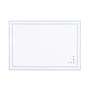 Mantelería Nazaré en blanco, en algodón, con flores bordadas