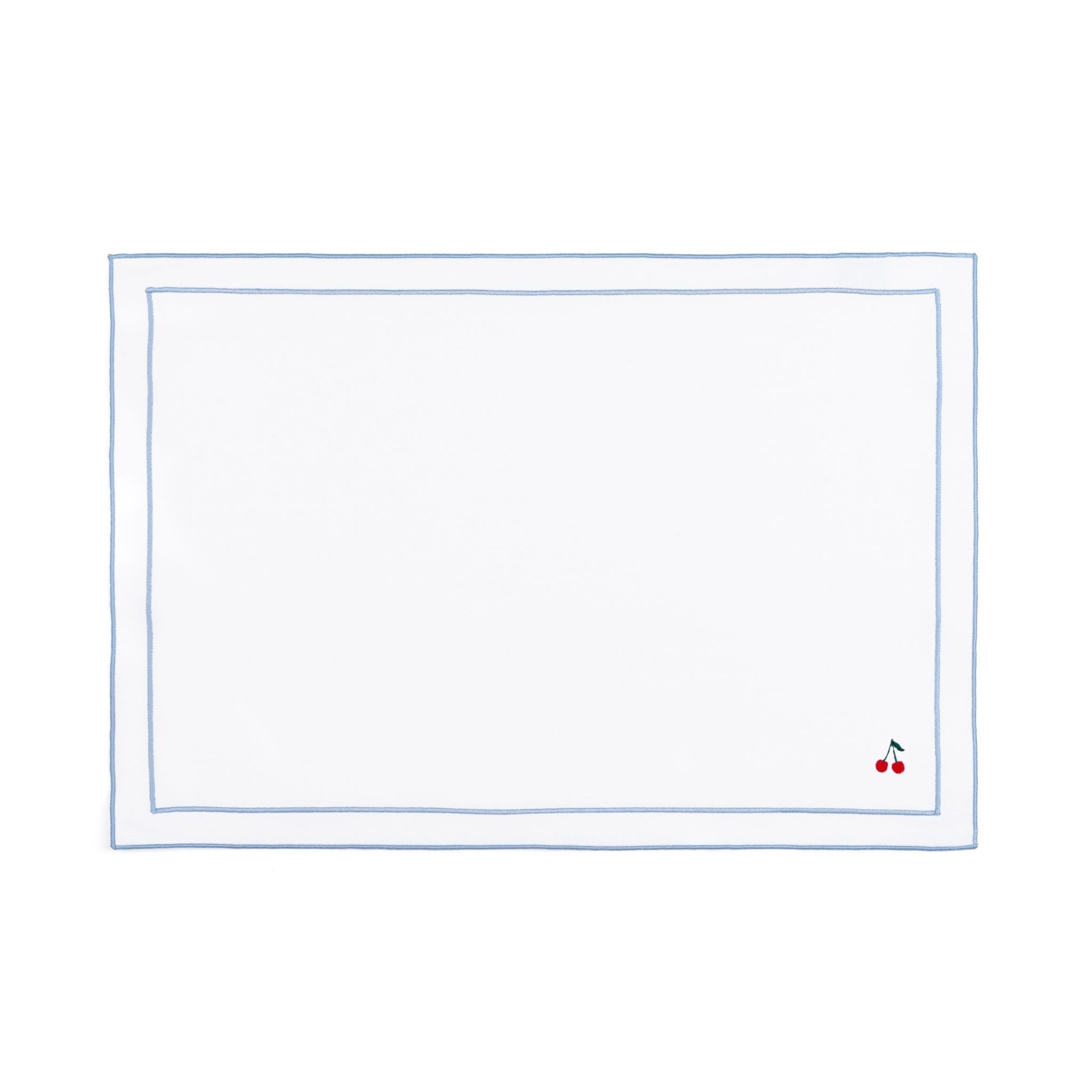 Roupa de mesa Nazaré branca, em algodão, com frutas bordadas