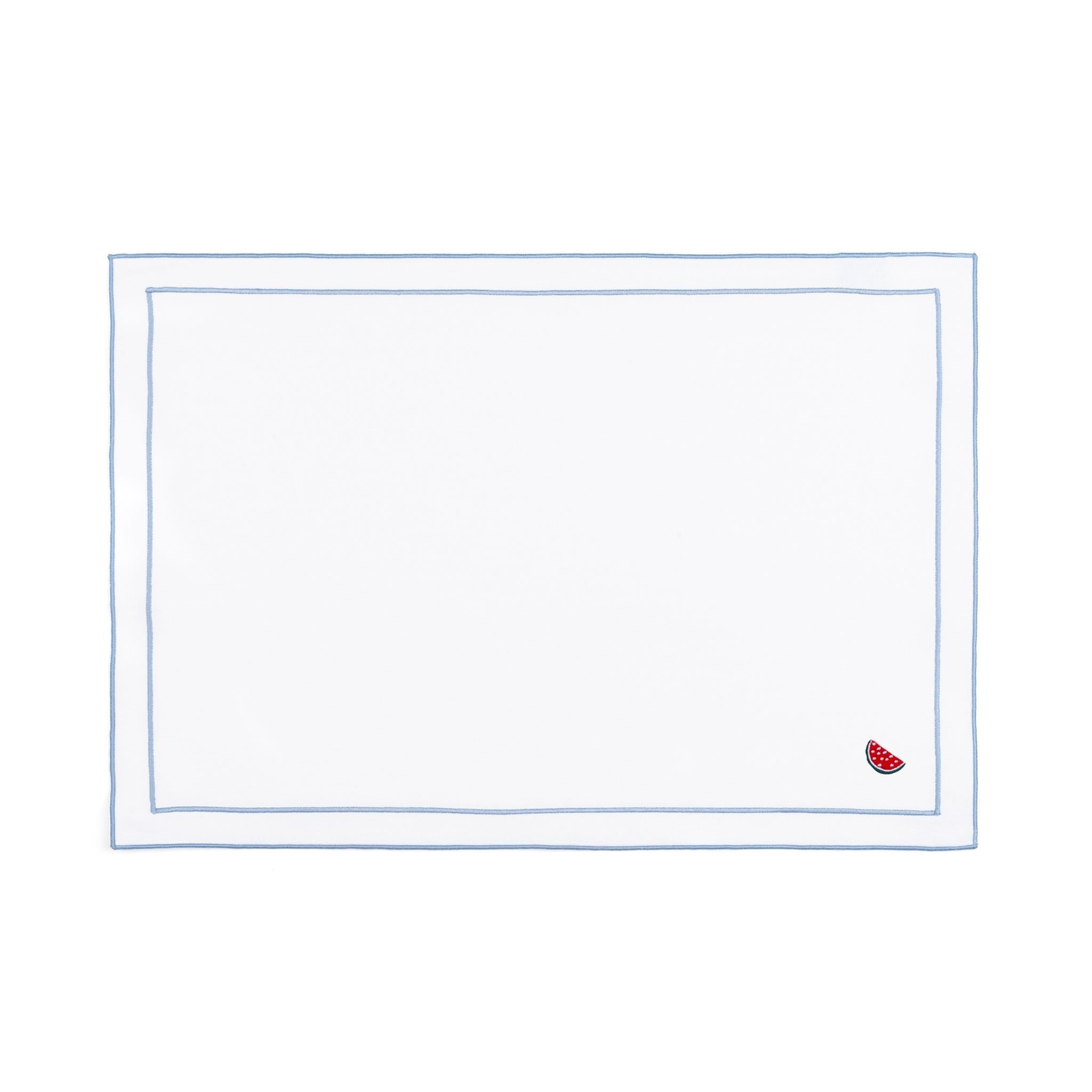 Roupa de mesa Nazaré branca, em algodão, com frutas bordadas