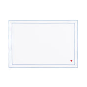 Roupa de mesa Nazaré branca, em algodão, com corações bordados