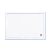 Linge de table Nazaré blanc, en coton, avec des motifs estivaux brodés