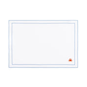 Linge de table Nazaré blanc, en coton, avec des motifs estivaux brodés