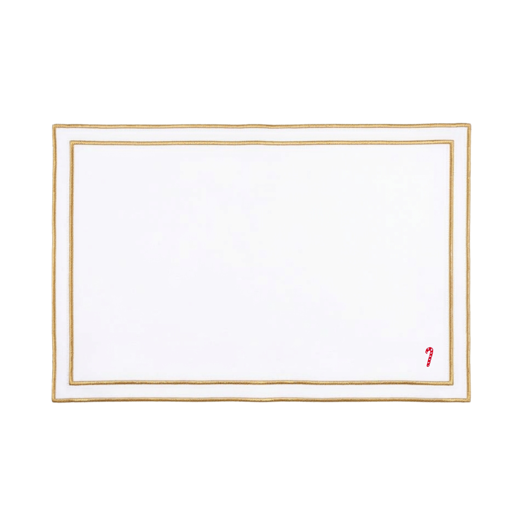 Nazaré white cotton table linen with embroidered small Christmas motifs