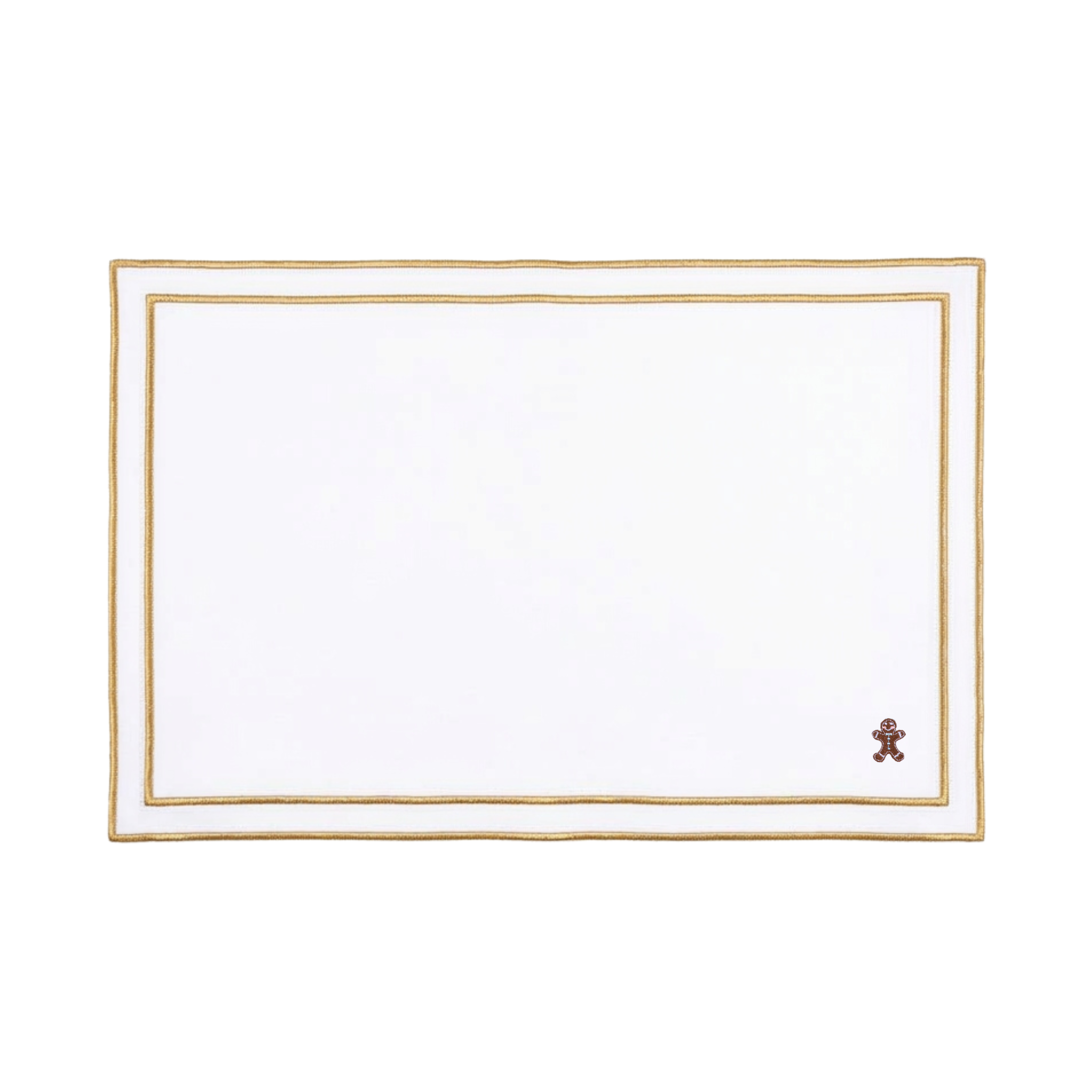 Nazaré white cotton table linen with embroidered small Christmas motifs