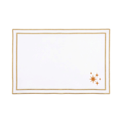 Mantelería Nazaré blanca, en algodón, con estrellas bordadas
