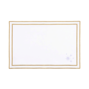 Mantelería Nazaré blanca, en algodón, con estrellas bordadas