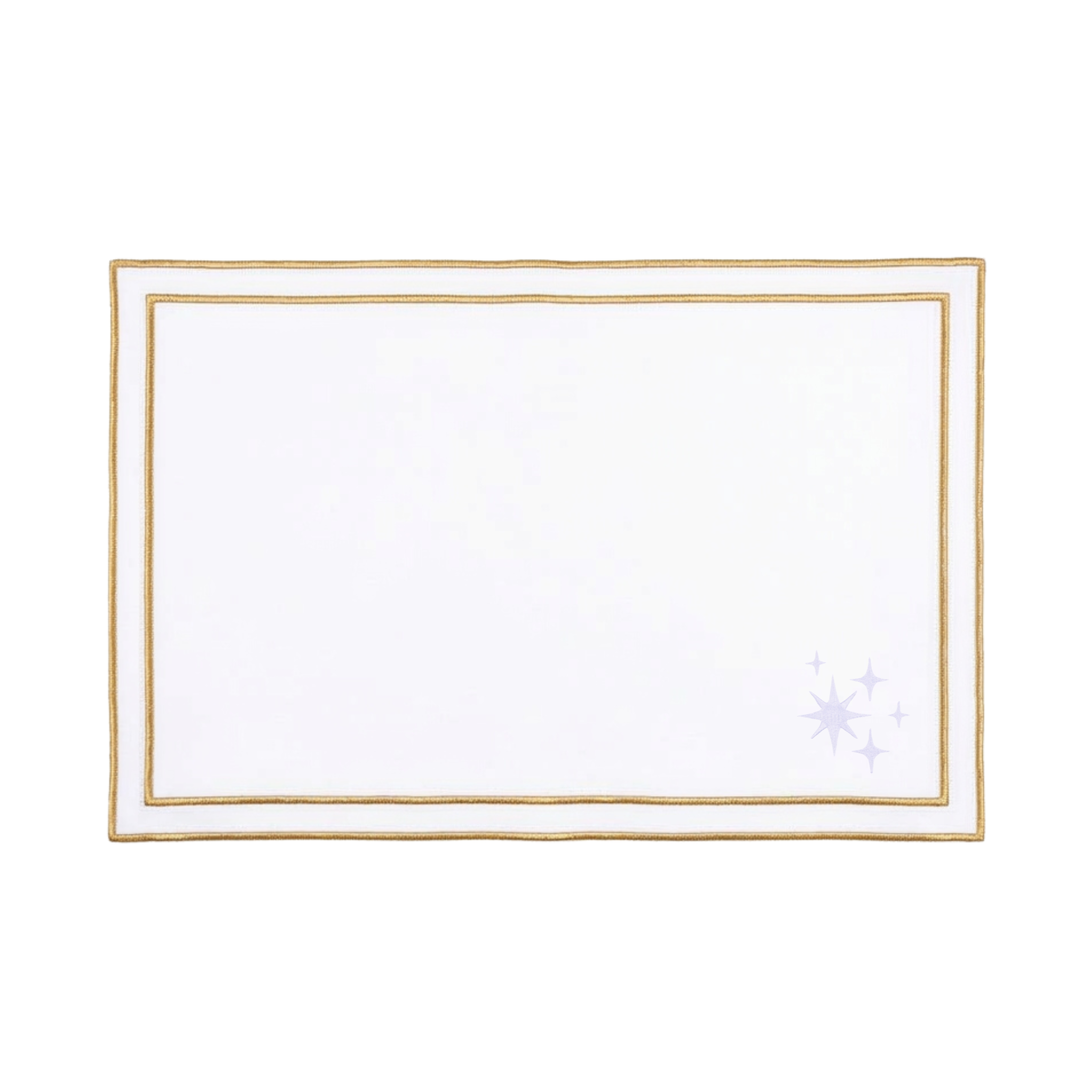 Mantelería Nazaré blanca, en algodón, con estrellas bordadas