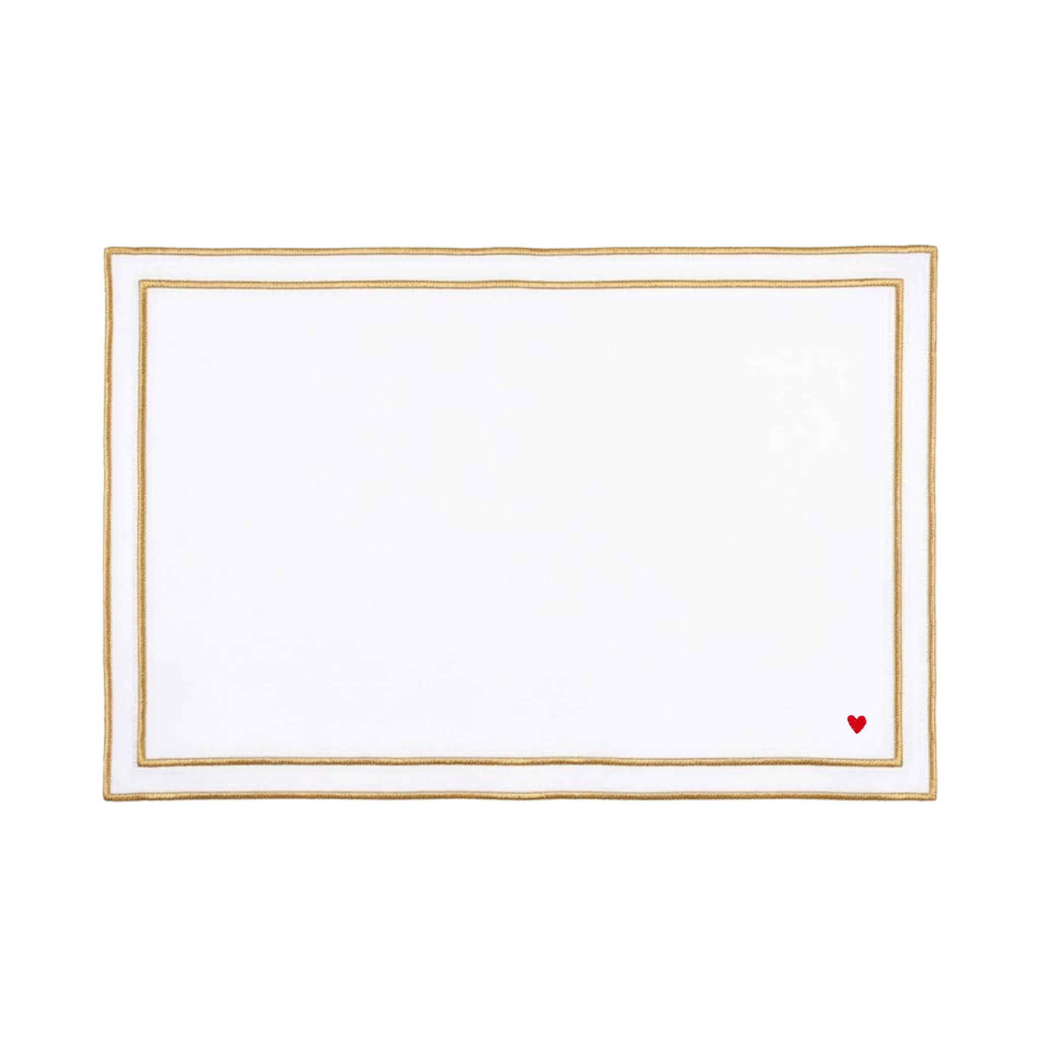 Nazaré white cotton table linen with embroidered hearts