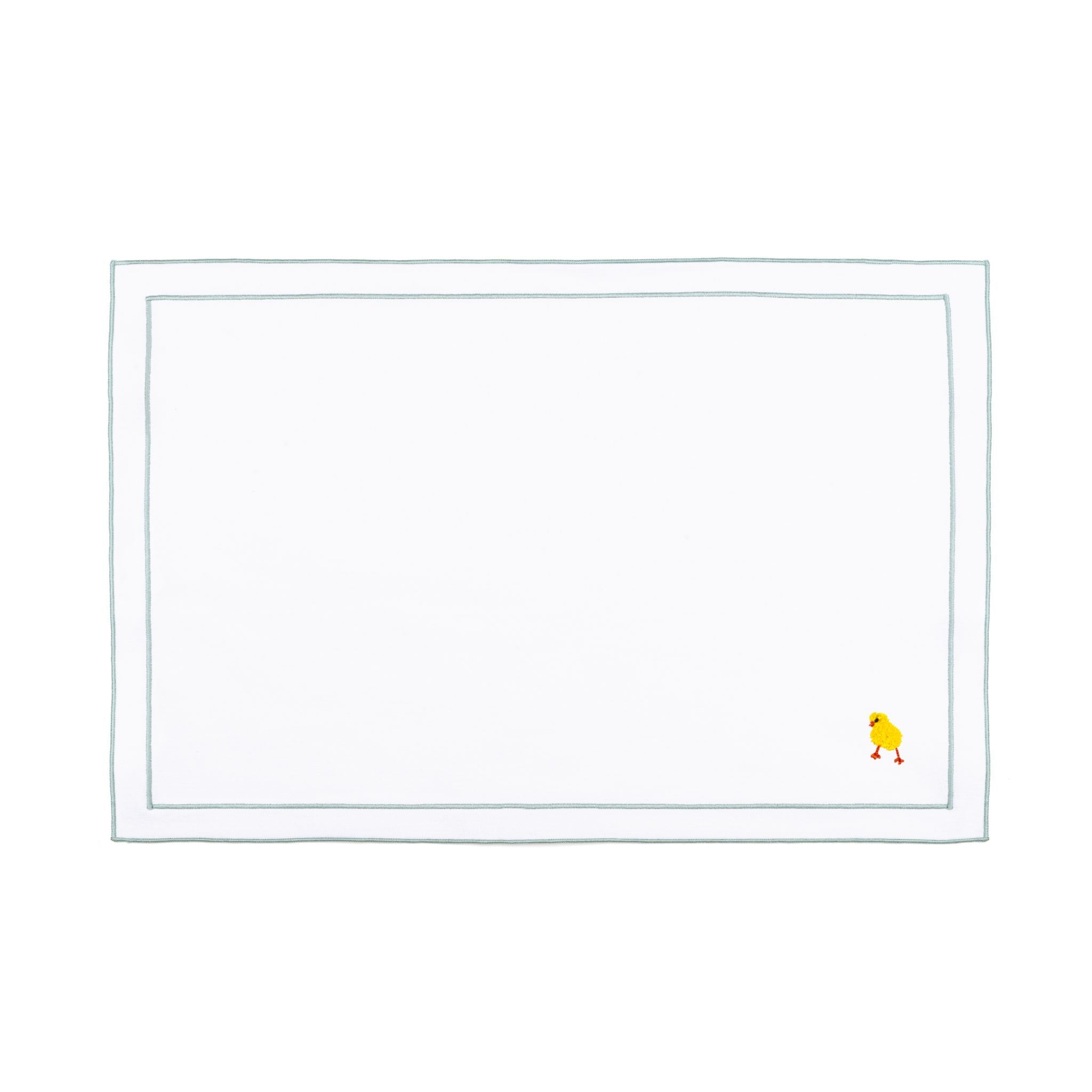 Mantelería Nazaré blanca, en algodón, con motivos de Pascua bordados