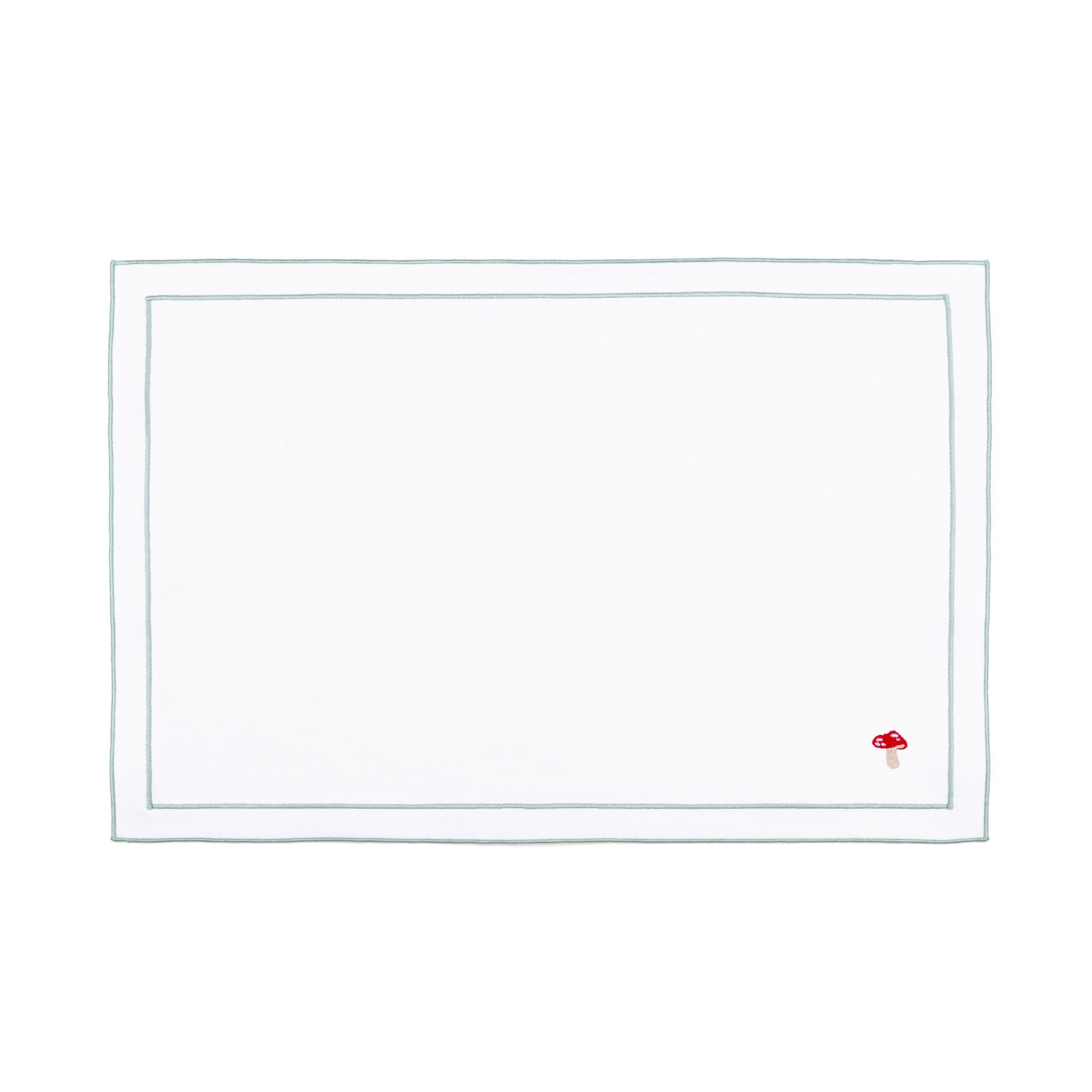 Roupa de mesa Nazaré branca, em algodão, com motivos de outono bordados