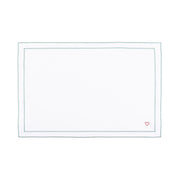 Roupa de mesa Nazaré branca, em algodão, com corações bordados