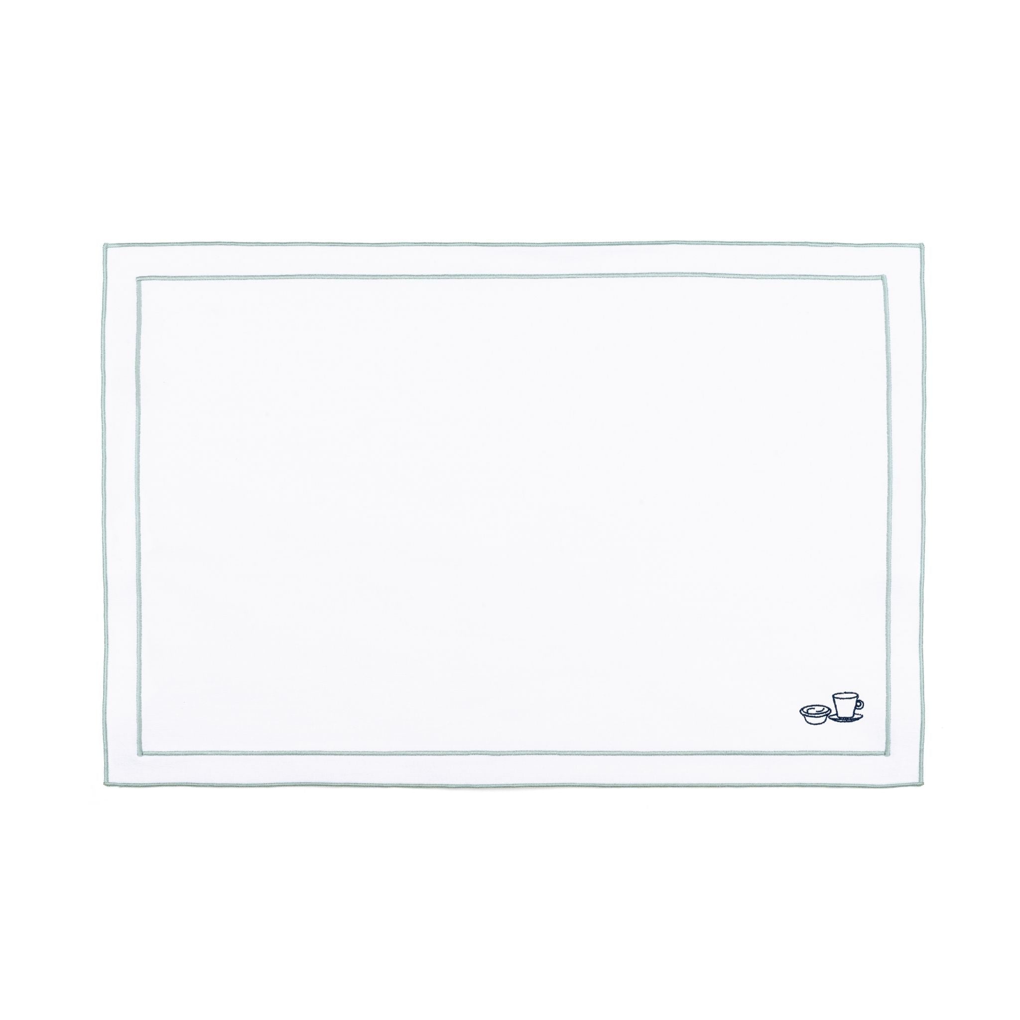 Roupa de mesa Nazaré branca, em algodão, com motivos inspirados em Portugal bordados