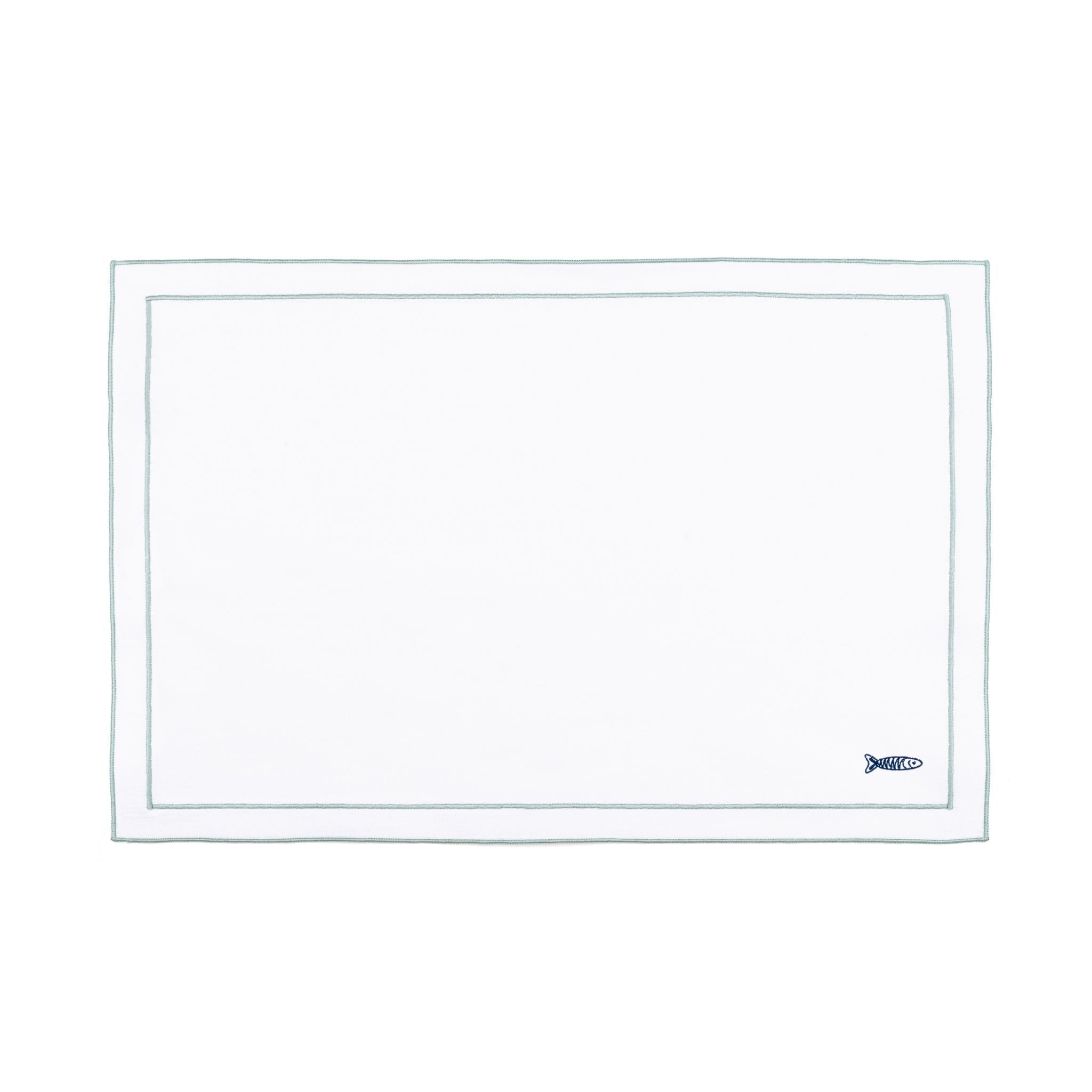 Roupa de mesa Nazaré branca, em algodão, com motivos inspirados em Portugal bordados