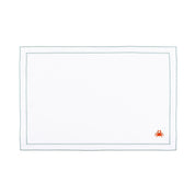 Linge de table Nazaré blanc, en coton, avec des motifs estivaux brodés