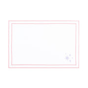 Mantelería Nazaré blanca, en algodón, con pequeños motivos de Navidad bordados.