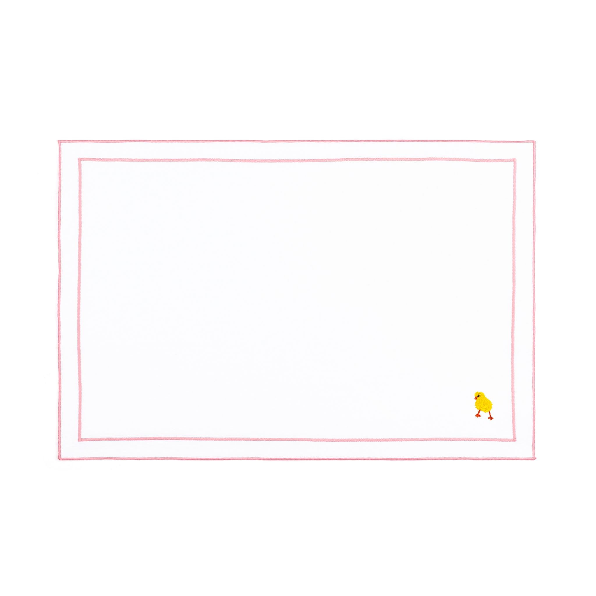 Mantelería Nazaré blanca, en algodón, con motivos de Pascua bordados