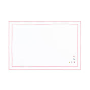 Mantelería Nazaré en blanco, en algodón, con flores bordadas