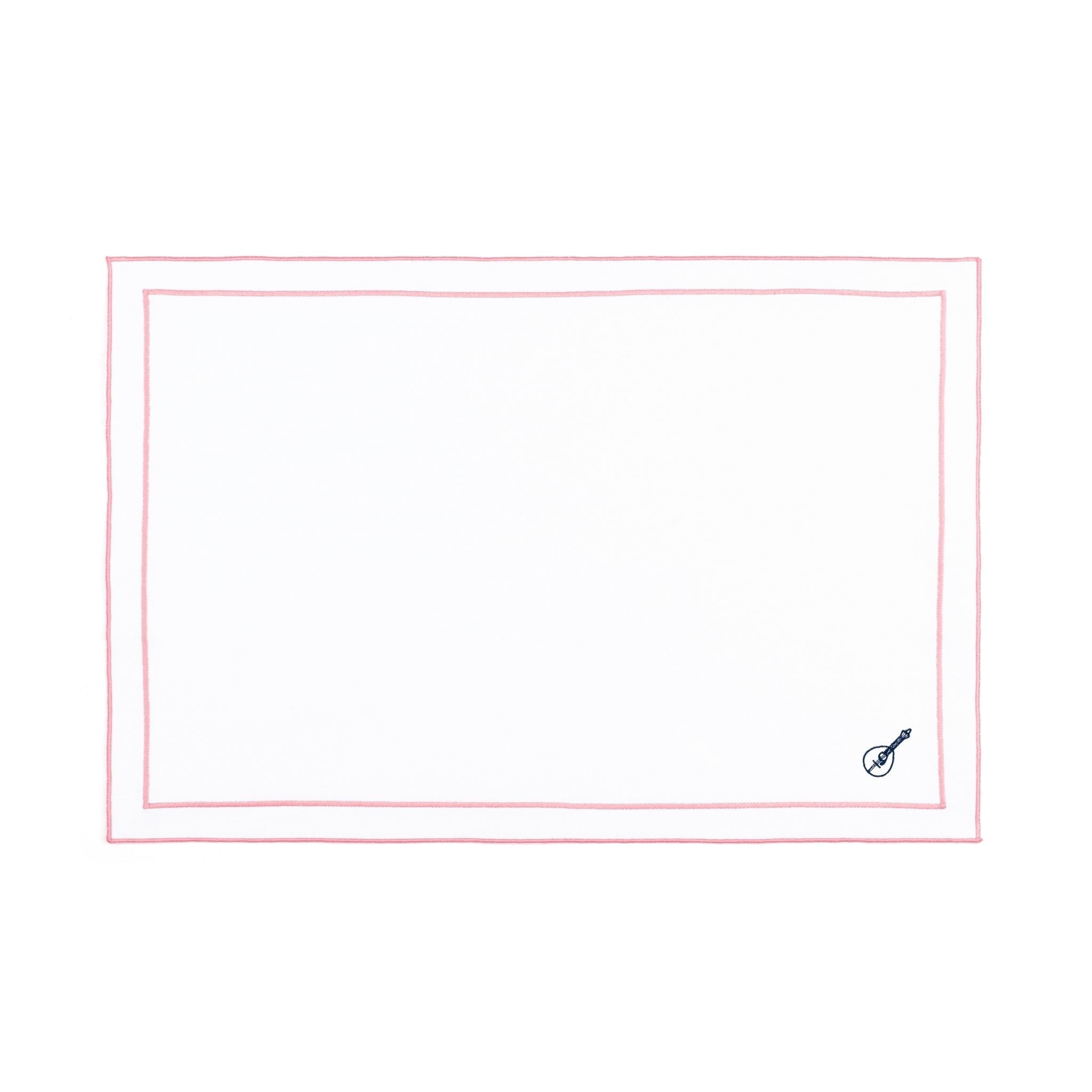 Roupa de mesa Nazaré branca, em algodão, com motivos inspirados em Portugal bordados