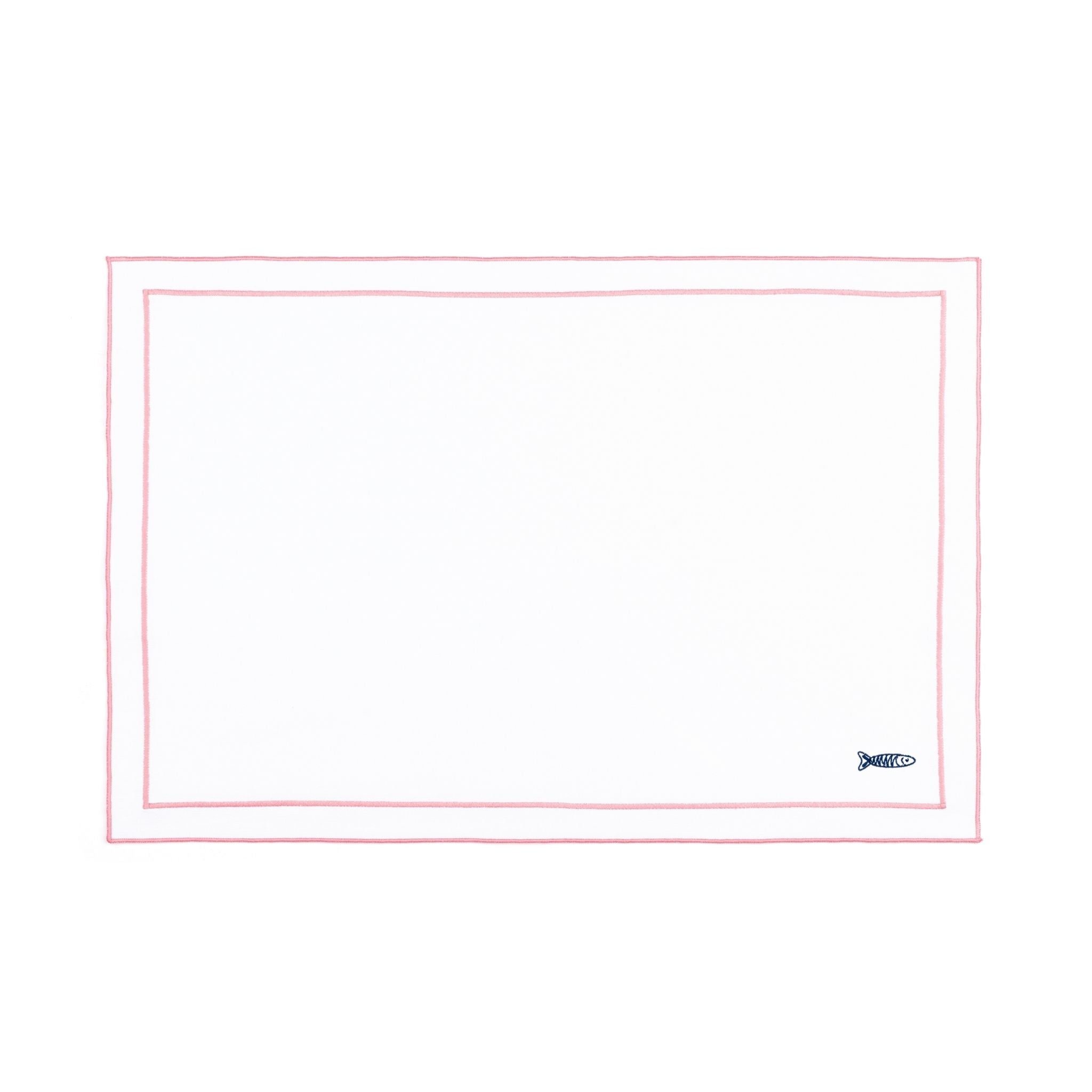 Roupa de mesa Nazaré branca, em algodão, com motivos inspirados em Portugal bordados