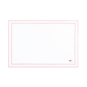 Linge de table Nazaré blanc, en coton, avec des sportifs rétro brodés