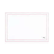 Linge de table Nazaré blanc, en coton, avec des sportifs rétro brodés