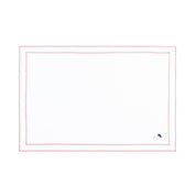 Linge de table Nazaré blanc, en coton, avec des sportifs rétro brodés