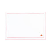 Linge de table Nazaré blanc, en coton, avec des motifs estivaux brodés