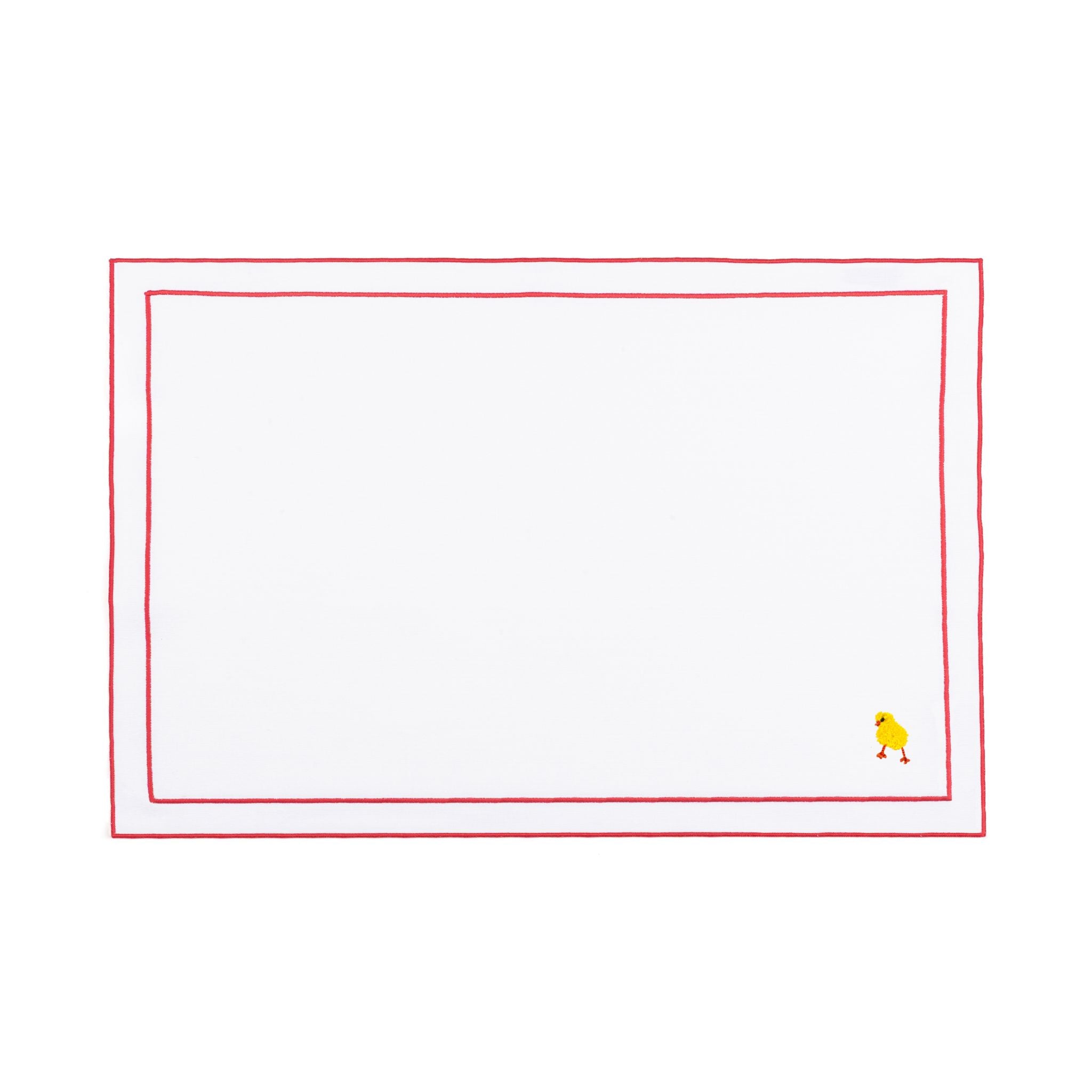 Mantelería Nazaré blanca, en algodón, con motivos de Pascua bordados