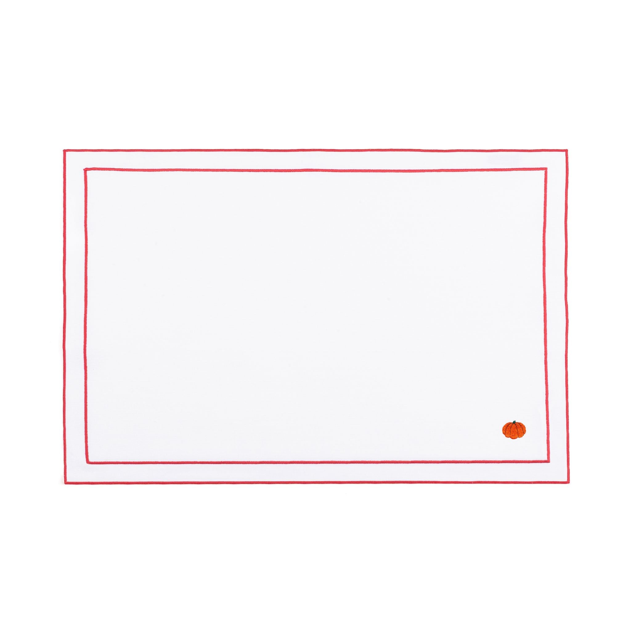 Roupa de mesa Nazaré branca, em algodão, com motivos de outono bordados