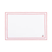 Roupa de mesa Nazaré branca, em algodão, com frutas bordadas