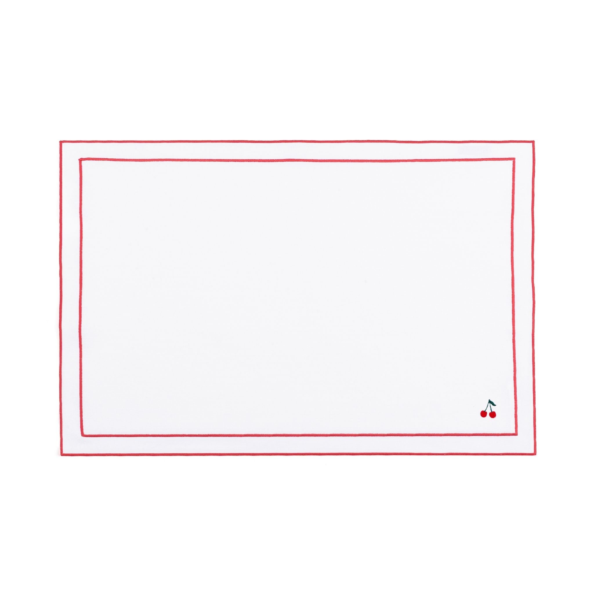 Roupa de mesa Nazaré branca, em algodão, com frutas bordadas