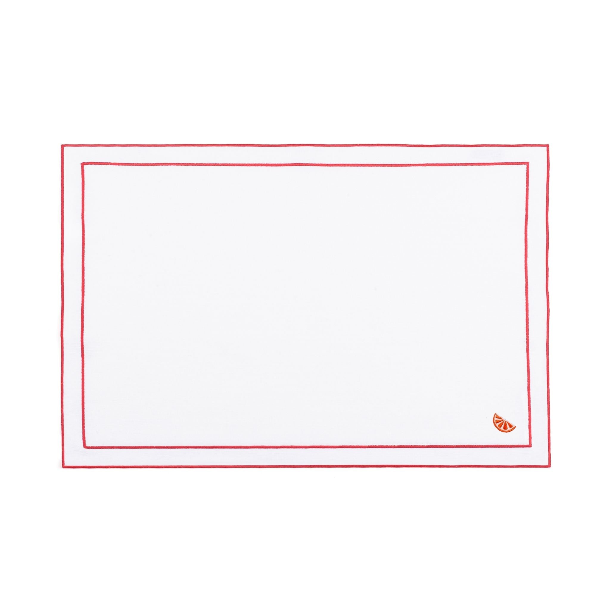 Roupa de mesa Nazaré branca, em algodão, com frutas bordadas