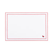 Roupa de mesa Nazaré branca, em algodão, com frutas bordadas