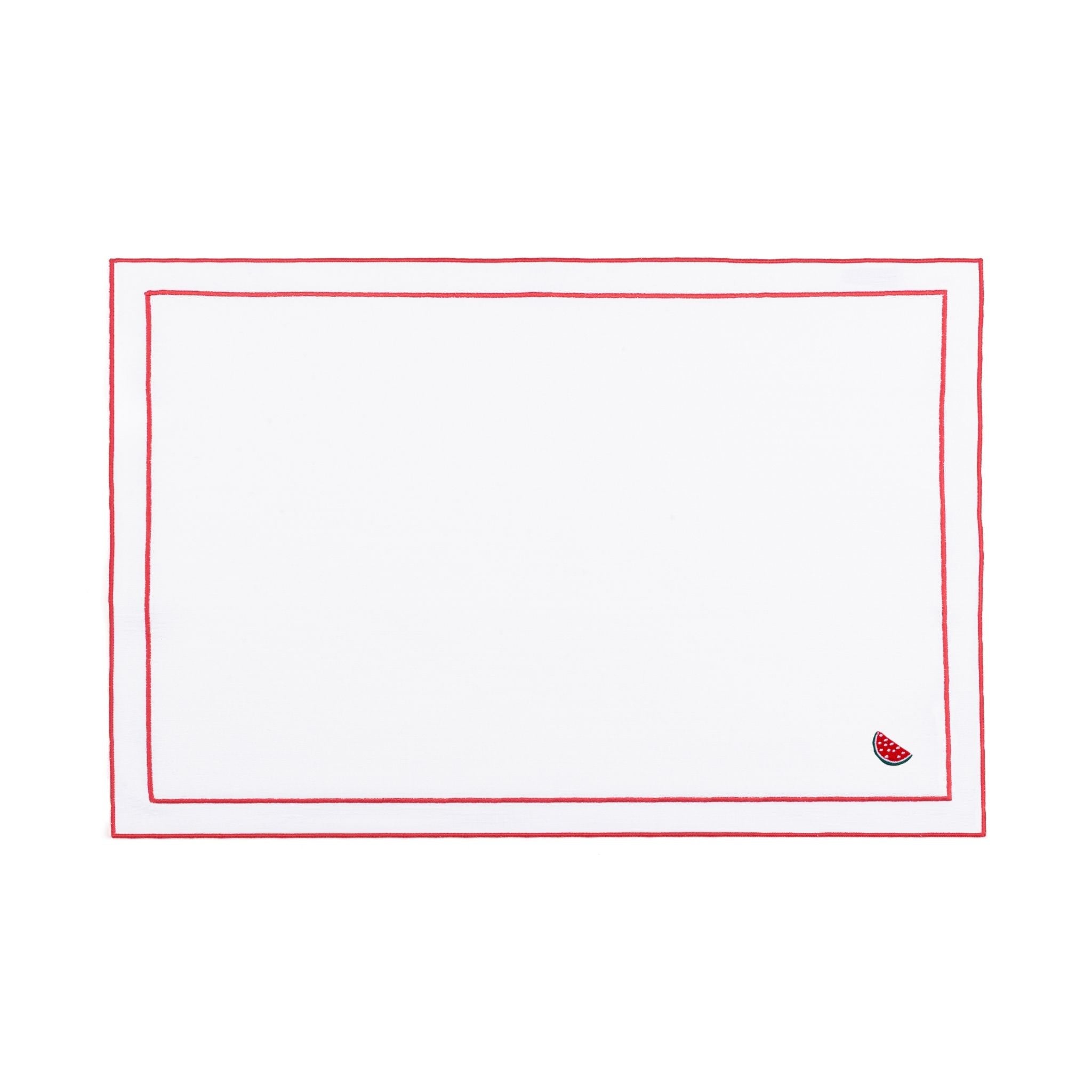 Roupa de mesa Nazaré branca, em algodão, com frutas bordadas