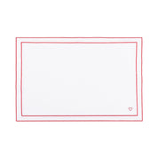 Roupa de mesa Nazaré branca, em algodão, com corações bordados