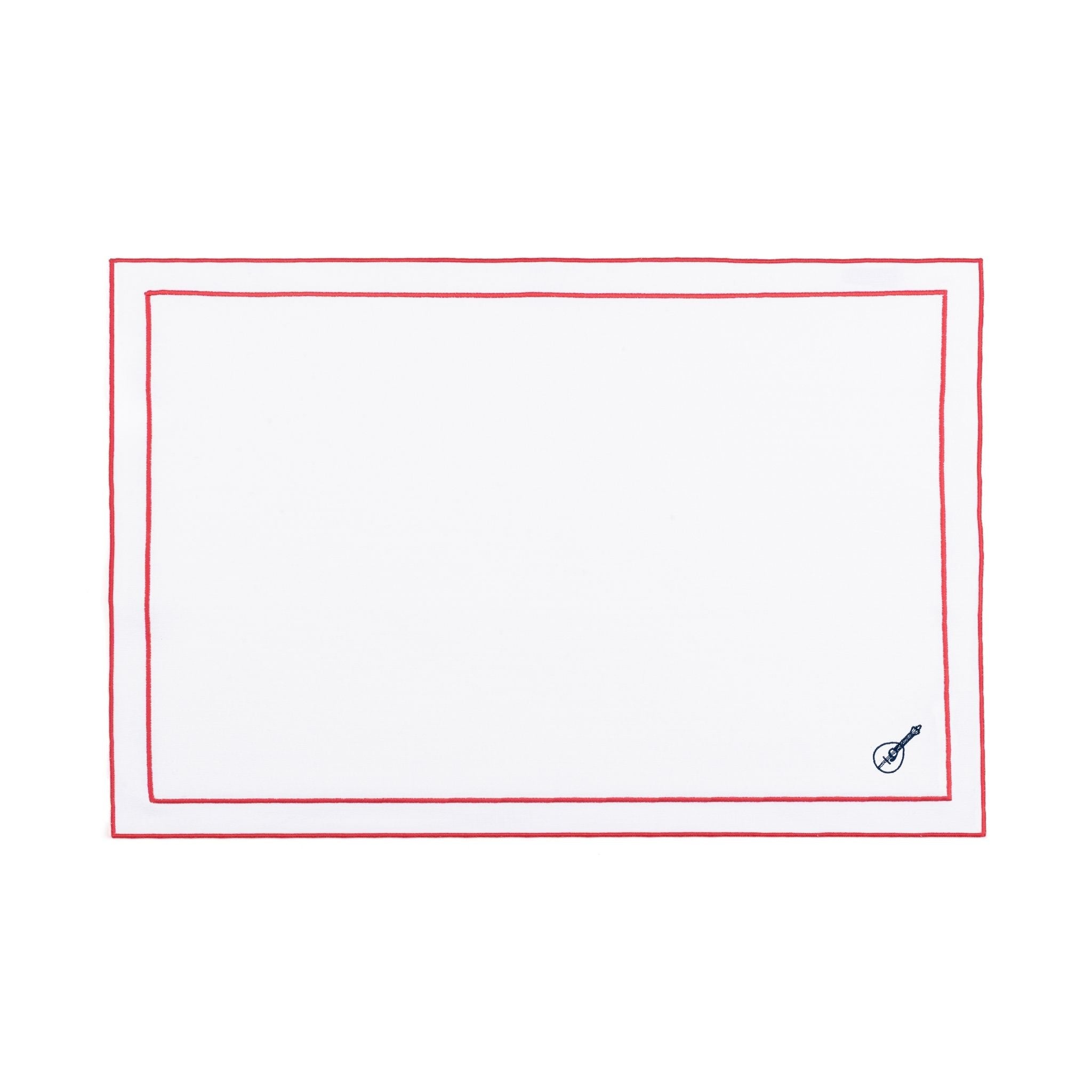 Roupa de mesa Nazaré branca, em algodão, com motivos inspirados em Portugal bordados